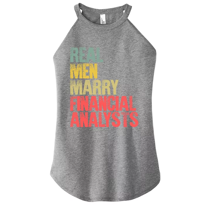 Funny Marriage Gift Real Marry Financial Analysts Gift Women’s Perfect Tri Rocker Tank