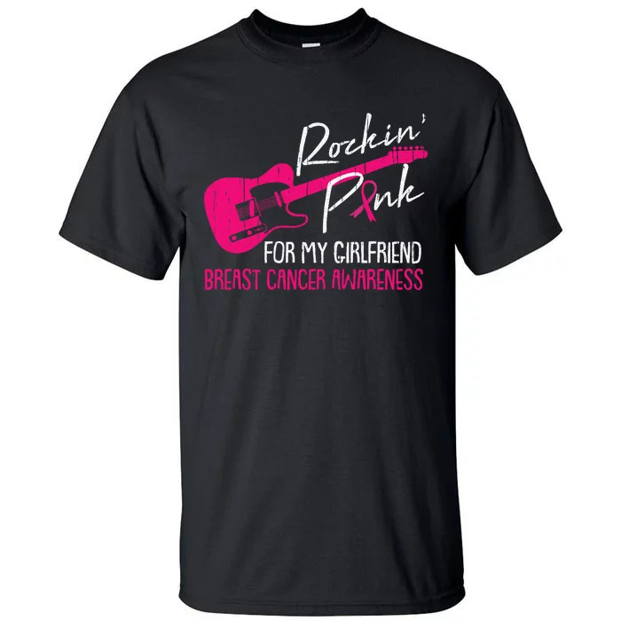 For My Girlfriend Breast Cancer Awareness Boyfriend Warrior Tall T-Shirt