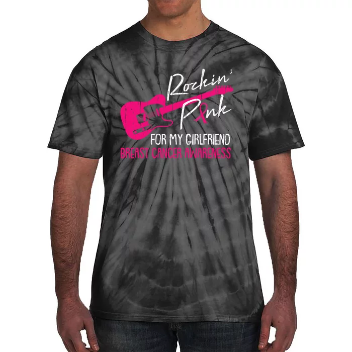 For My Girlfriend Breast Cancer Awareness Boyfriend Warrior Tie-Dye T-Shirt