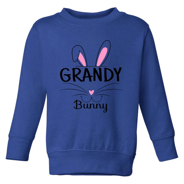 Family Matching Grandy Bunny Graphic Easter Costume Grandy Gift Toddler Sweatshirt