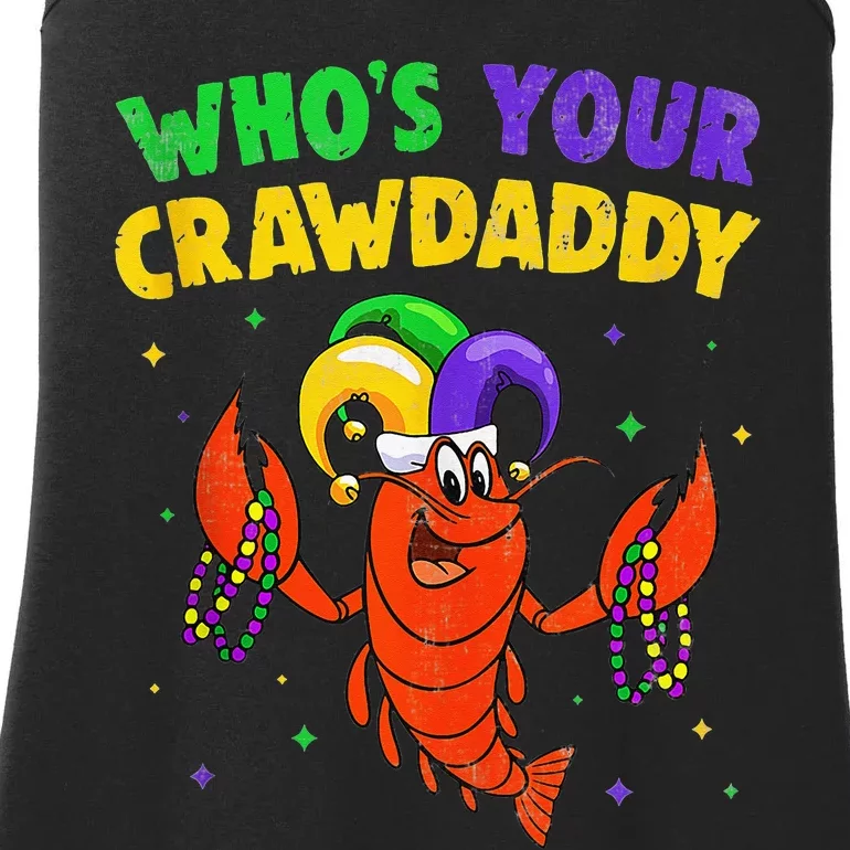 Funny Mardi Gras Who's Your Crawfish Daddy Crawfish Ladies Essential Tank