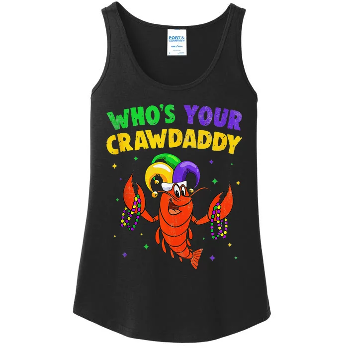 Funny Mardi Gras Who's Your Crawfish Daddy Crawfish Ladies Essential Tank