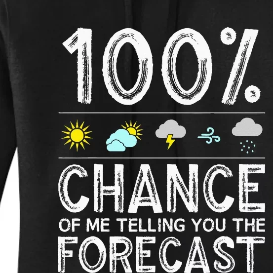 Funny Meteorology Gift Weather Enthusiasts Cool Weatherman Women's Pullover Hoodie