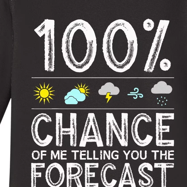 Funny Meteorology Gift Weather Enthusiasts Cool Weatherman Baby Long Sleeve Bodysuit