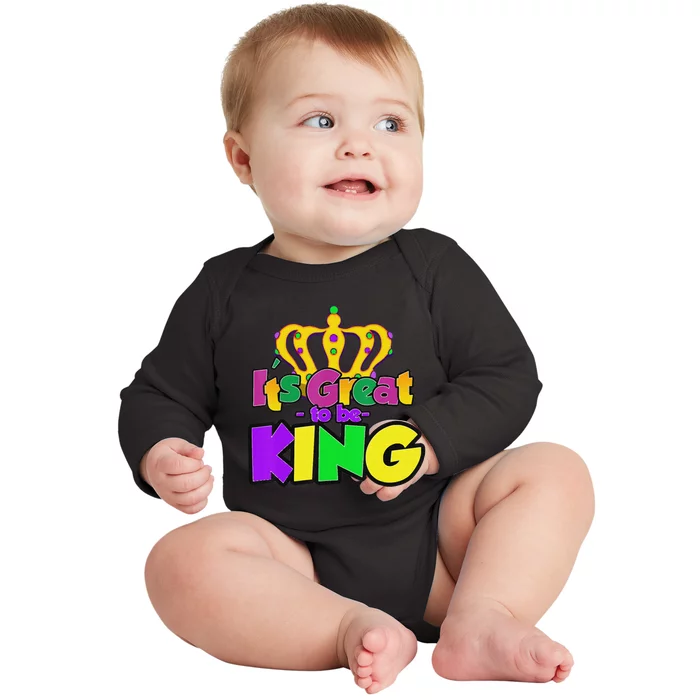 Fancy Mardi Gras Party funny festival Baby Long Sleeve Bodysuit