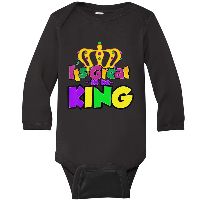 Fancy Mardi Gras Party funny festival Baby Long Sleeve Bodysuit