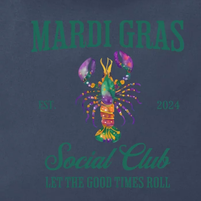 Funny Mardi Gras Est 2024 Social Club Let The Good Time Rolls Zip Tote Bag