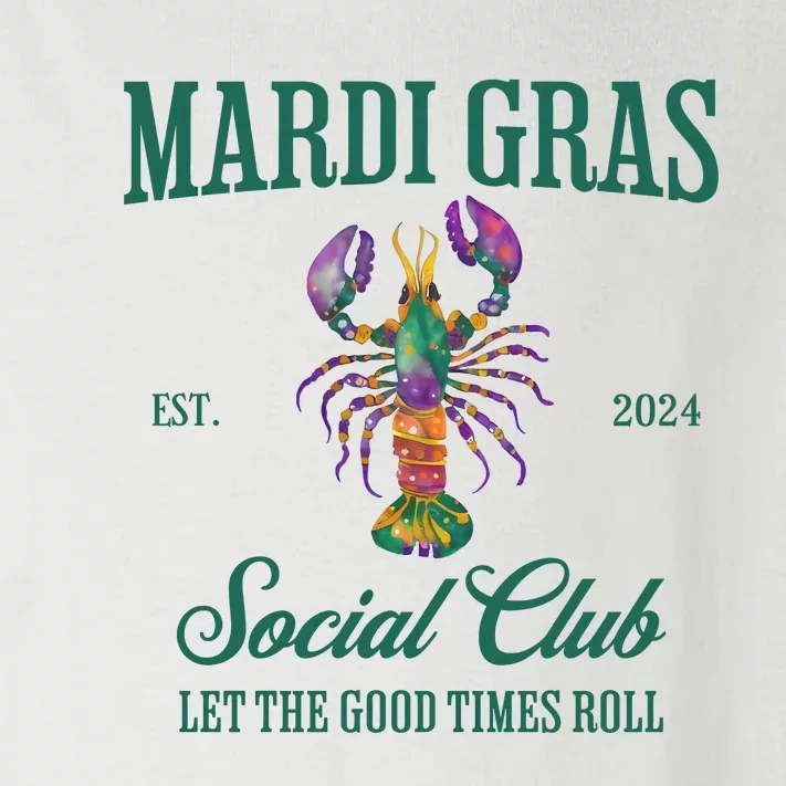 Funny Mardi Gras Est 2024 Social Club Let The Good Time Rolls Toddler Long Sleeve Shirt