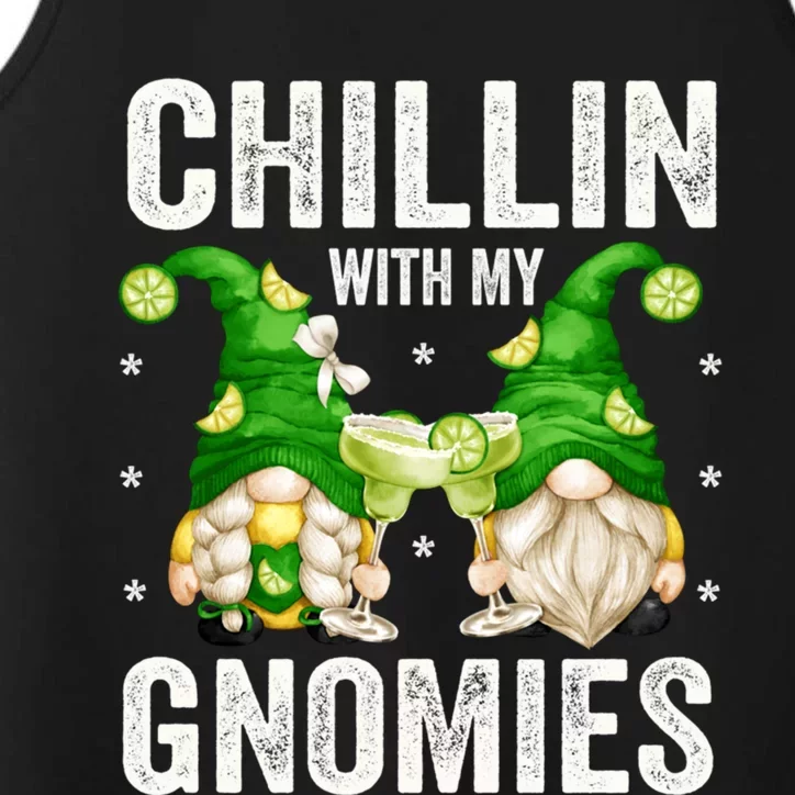 Funny Margarita Gnomes Chillin With My Gnomies Funny Gift Performance Tank