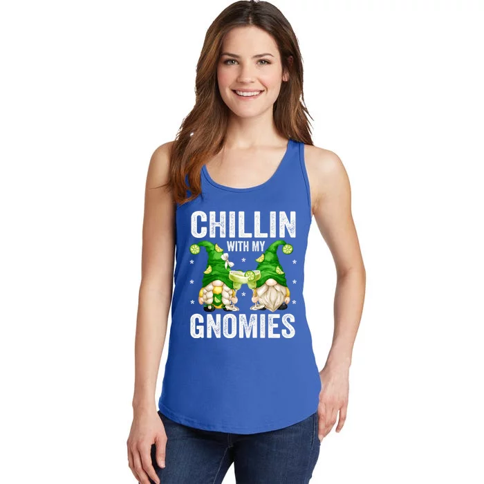 Funny Margarita Gnomes Chillin With My Gnomies Funny Gift Ladies Essential Tank