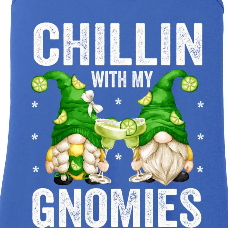 Funny Margarita Gnomes Chillin With My Gnomies Funny Gift Ladies Essential Tank