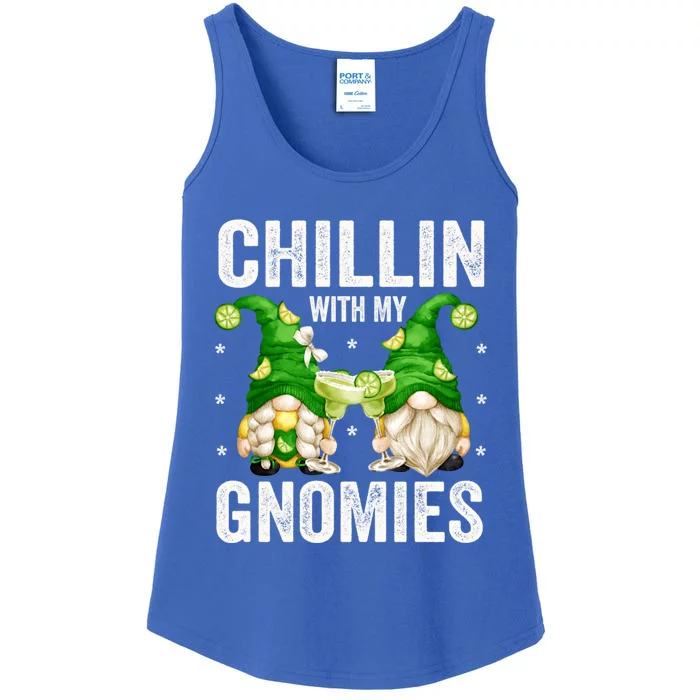 Funny Margarita Gnomes Chillin With My Gnomies Funny Gift Ladies Essential Tank