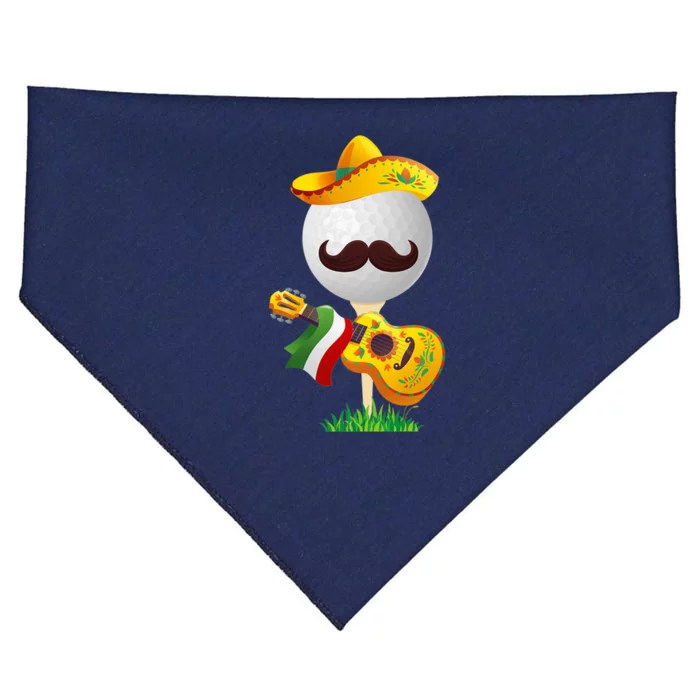 Funny Mexican Golf Ball Sombrero Guitar Cinco De Mayo USA-Made Doggie Bandana