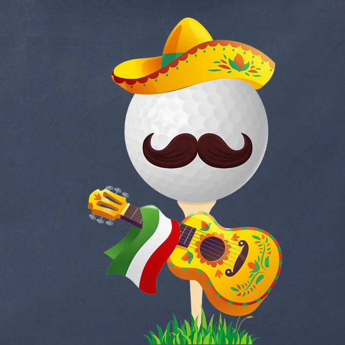 Funny Mexican Golf Ball Sombrero Guitar Cinco De Mayo Zip Tote Bag