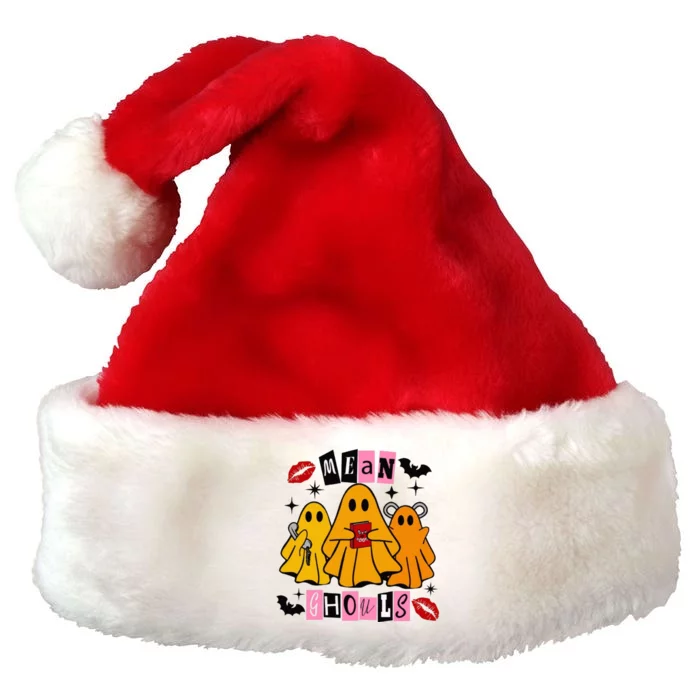 Funny Mean Ghouls Halloween Lover Premium Christmas Santa Hat