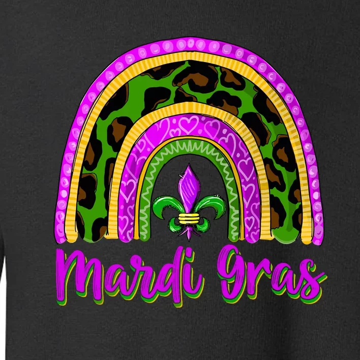 Funny Mardi Gras Parade Outfit Jester Rainbow Wo Girl Toddler Sweatshirt