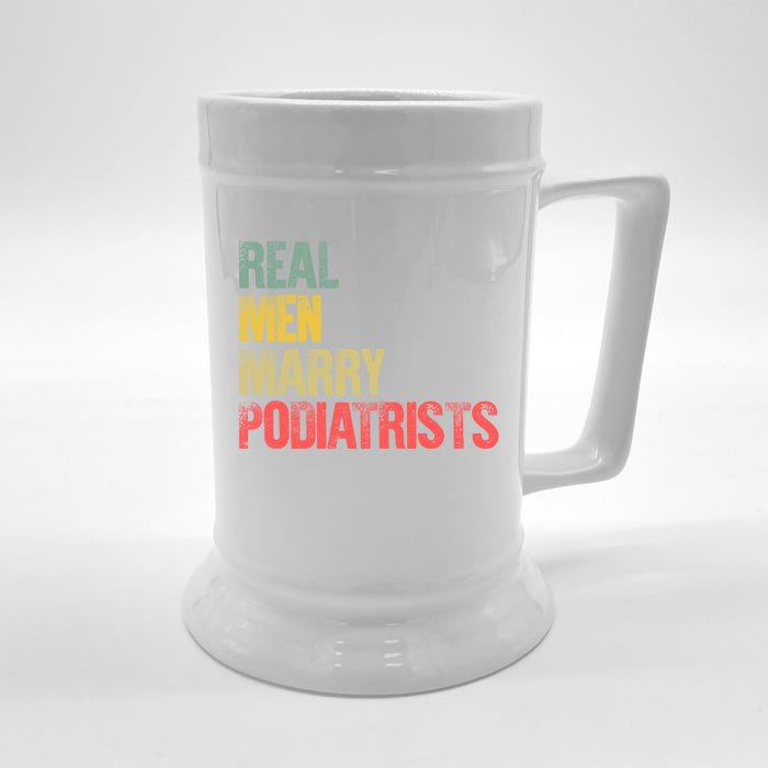 Funny Marriage Gift Real Marry Podiatrists Groom Gift Front & Back Beer Stein