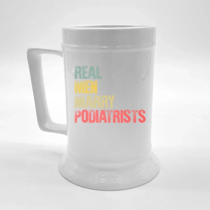 Funny Marriage Gift Real Marry Podiatrists Groom Gift Front & Back Beer Stein