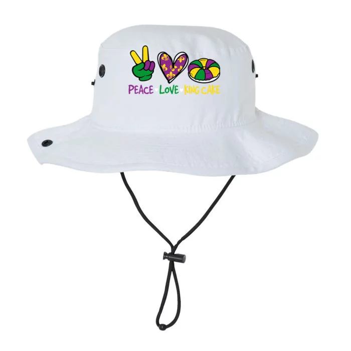 Funny Mardi Gras Festival Party Peace Love King Cake Gift Legacy Cool Fit Booney Bucket Hat