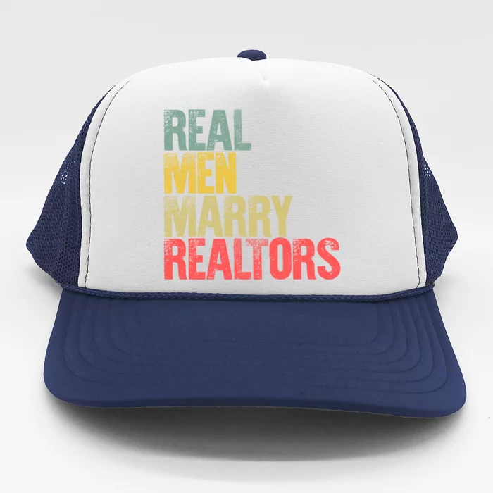 Funny Marriage Gift Real Marry Realtors Groom Gift Trucker Hat