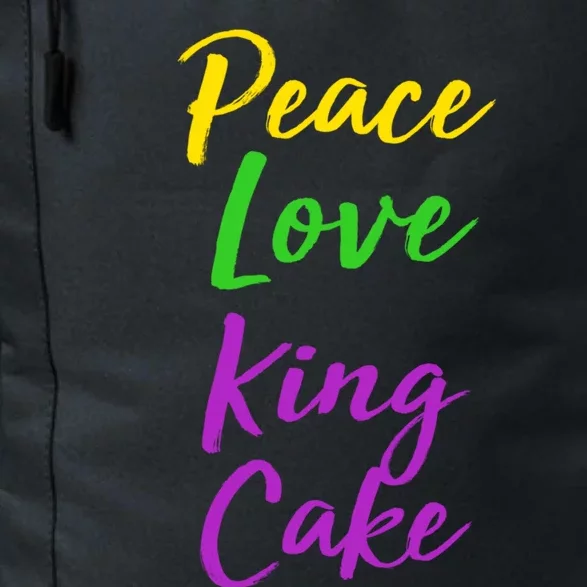 Funny Mardi Gras Funny Gift Party Quote Cute Peace Love King Cake Gift Daily Commute Backpack