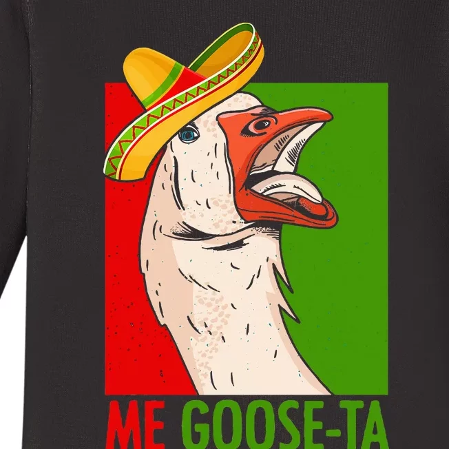 Funny Me Goose Ta Pun For Mexican Poultry Farmer Baby Long Sleeve Bodysuit