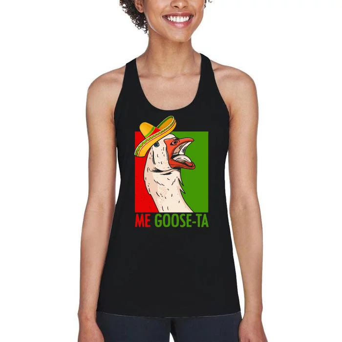 Funny Me Goose Ta Pun For Mexican Poultry Farmer Women's Racerback Tank