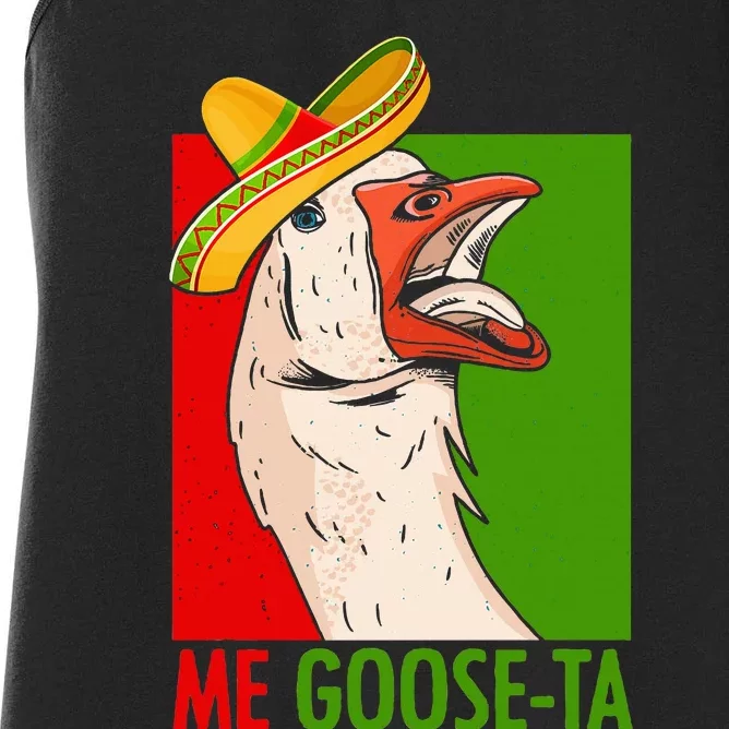 Funny Me Goose Ta Pun For Mexican Poultry Farmer Women's Racerback Tank