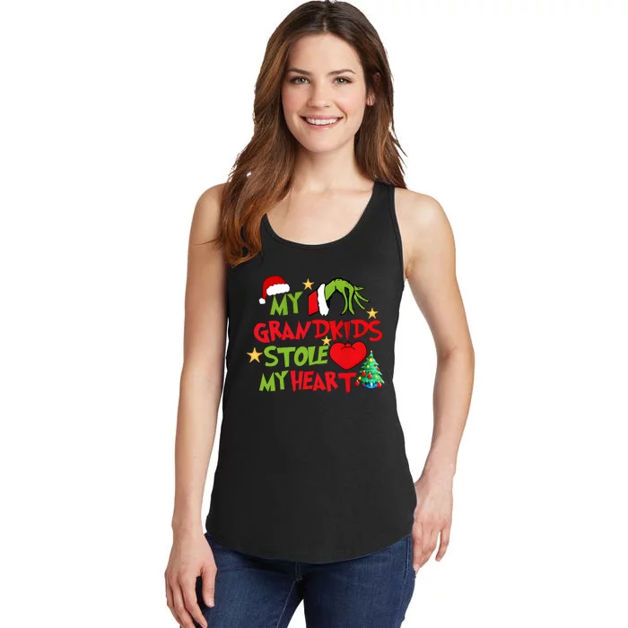 Funny My Grandkids Stole My Heart Ladies Essential Tank