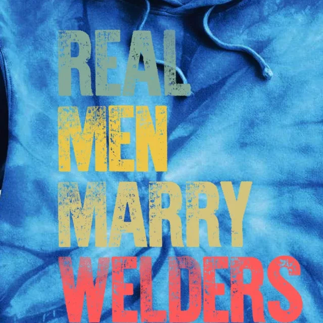 Funny Marriage Gift Real Marry Welders Groom Meaningful Gift Tie Dye Hoodie