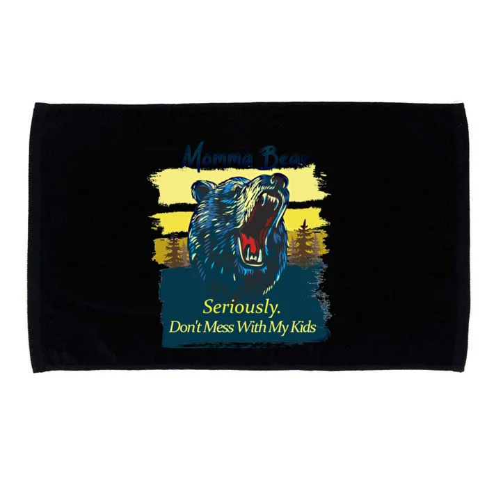 Funny Momma Grizzly Bear Attack Funny Gift Microfiber Hand Towel