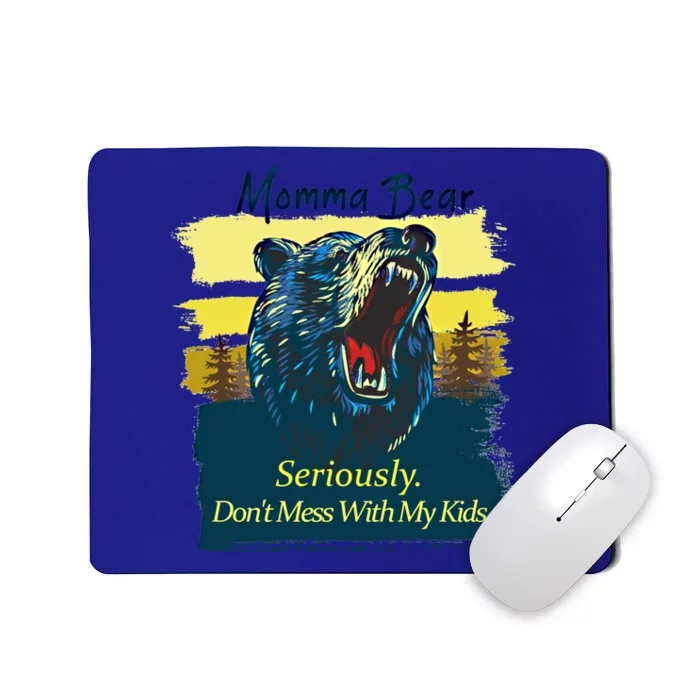 Funny Momma Grizzly Bear Attack Funny Gift Mousepad