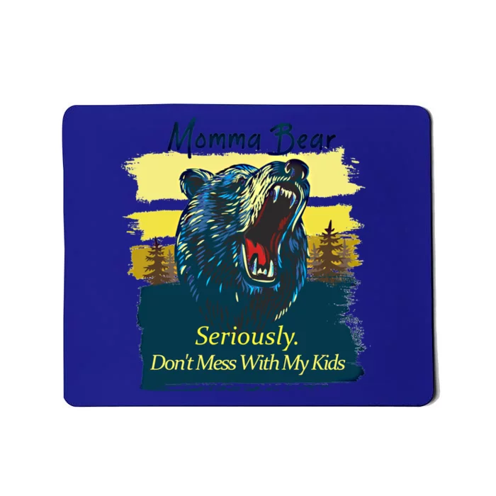 Funny Momma Grizzly Bear Attack Funny Gift Mousepad