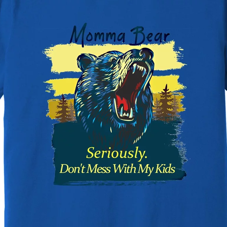 Funny Momma Grizzly Bear Attack Funny Gift Premium T-Shirt