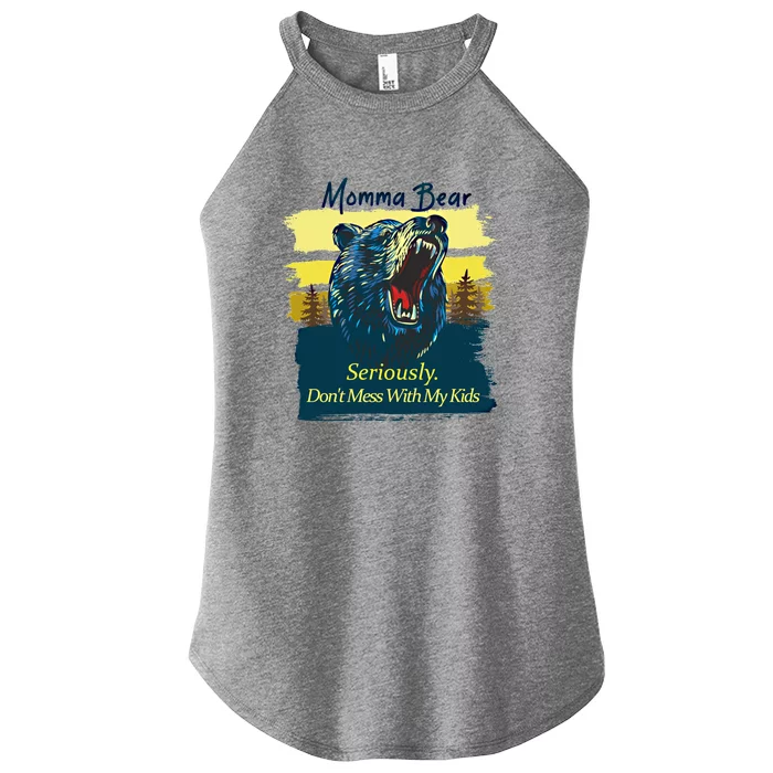 Funny Momma Grizzly Bear Attack Funny Gift Women’s Perfect Tri Rocker Tank