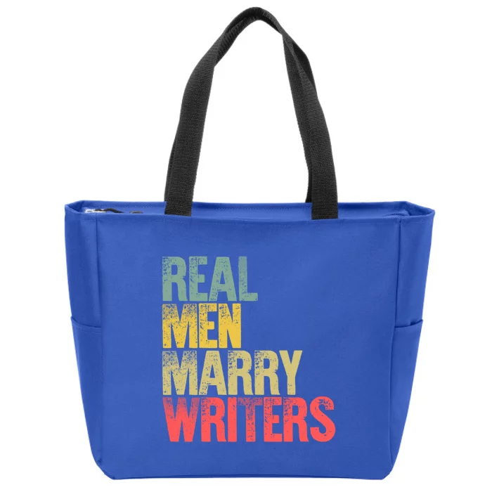 Funny Marriage Gift Real Marry Writers Groom Gift Zip Tote Bag