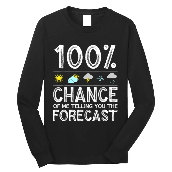 Funny Meteorology Gift For Weather Enthusiasts Cool Weatherman Gift Long Sleeve Shirt