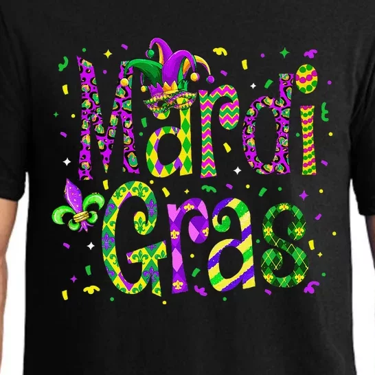 Funny Mardi Gras Parade Jester Hat Pajama Set