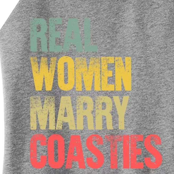 Funny Marriage Gift Real Marry Coasties Bride Great Gift Women’s Perfect Tri Rocker Tank