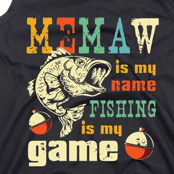 Fishing Memaw Gift Bass Fish Fisherwoman Gifts Fishing Mom Tank Top