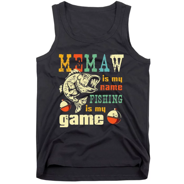 Fishing Memaw Gift Bass Fish Fisherwoman Gifts Fishing Mom Tank Top