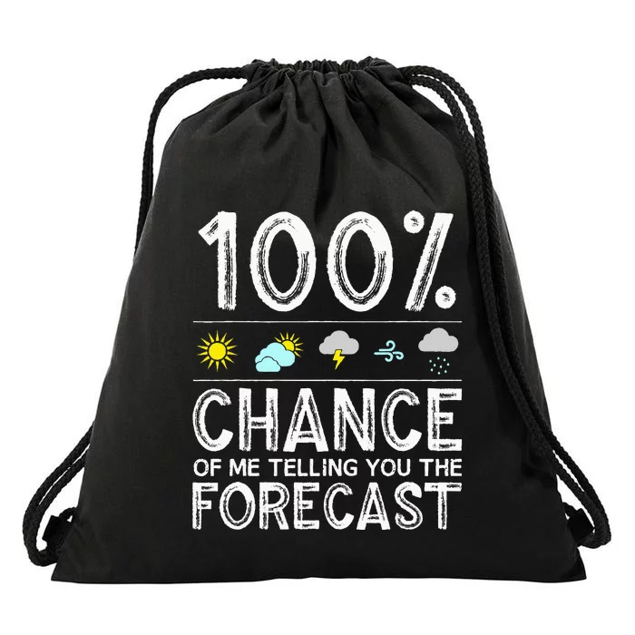 Funny Meteorology Gift Weather Enthusiasts Cool Weatherman Drawstring Bag