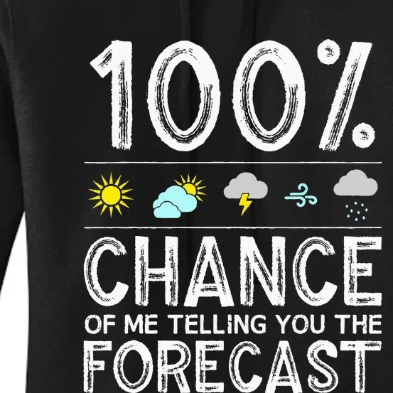 Funny Meteorology Gift Weather Enthusiasts Cool Weatherman Women's Pullover Hoodie