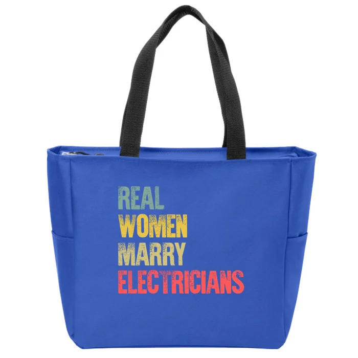 Funny Marriage Gift Real Marry Electricians Bride Gift Zip Tote Bag