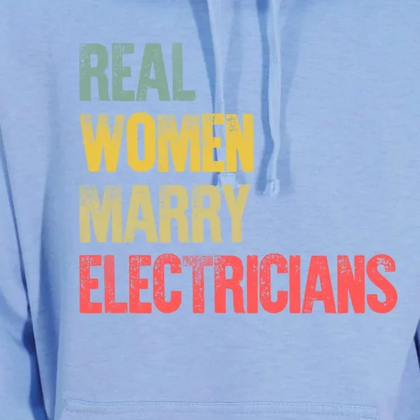 Funny Marriage Gift Real Marry Electricians Bride Gift Unisex Surf Hoodie