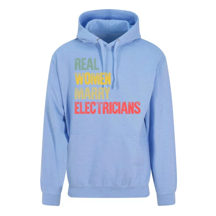 Funny Marriage Gift Real Marry Electricians Bride Gift Unisex Surf Hoodie