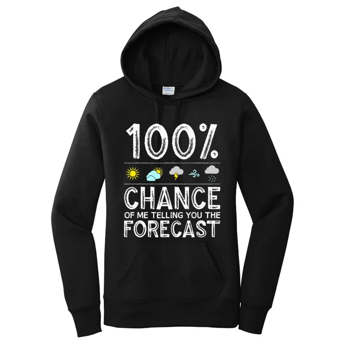 Funny Meteorology Gift Weather Enthusiasts Cool Weatherman (1) Women's Pullover Hoodie