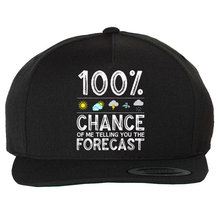 Funny Meteorology Gift Weather Enthusiasts Cool Weatherman (1) Wool Snapback Cap