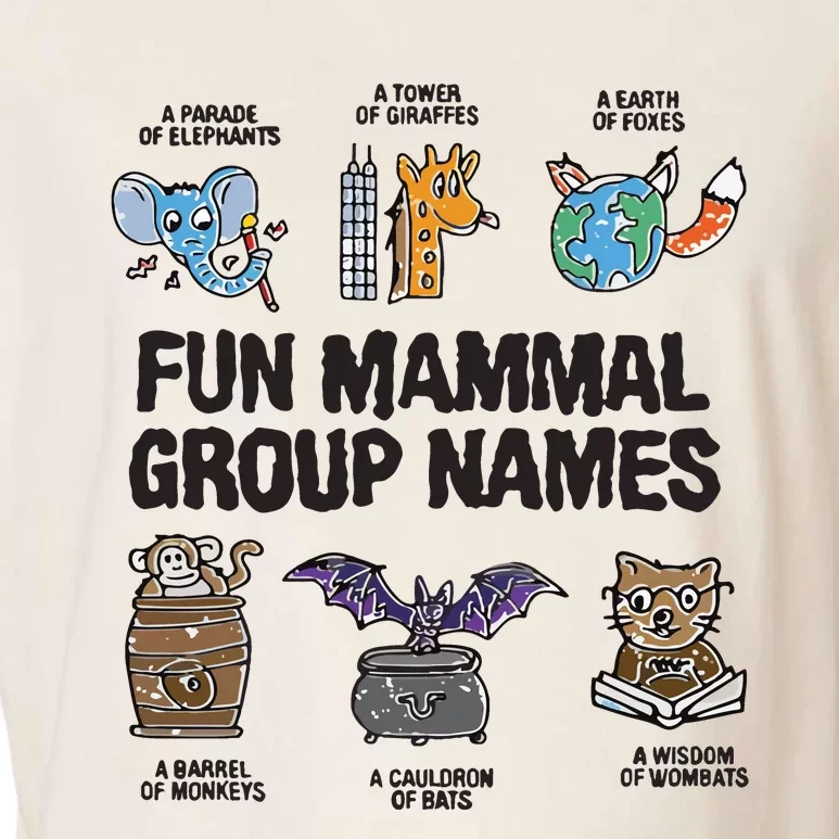 Fun Mammal Group Names Garment-Dyed Women's Muscle Tee