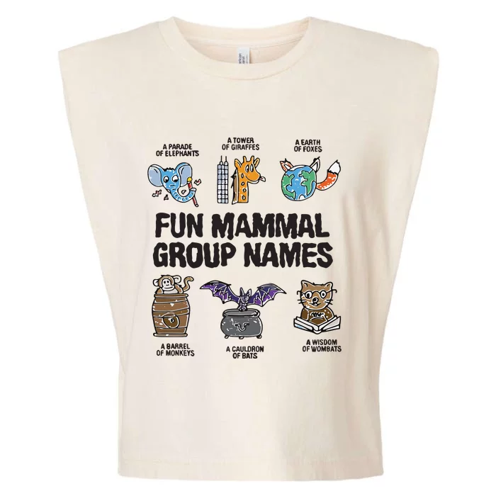 Fun Mammal Group Names Garment-Dyed Women's Muscle Tee